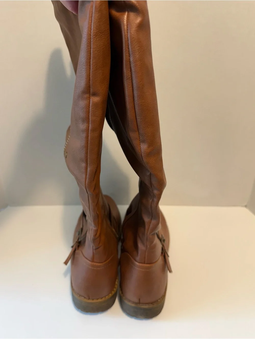 Journee Collection Spokane studded knee high riding boots wide calf ladies 11*